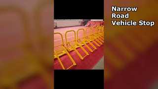 Установка мобильных автомобильных барьеров MVB